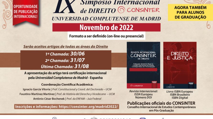 Associados da CONAMP possuem desconto para inscrição no IX Simpósio Internacional de Direito CONSINTER 2022