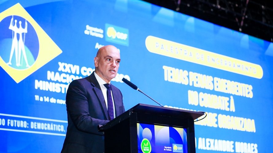 Ministro Alexandre de Moraes defende banco de dados conjunto do MP e do Judiciário para estratégias contra o crime organizado