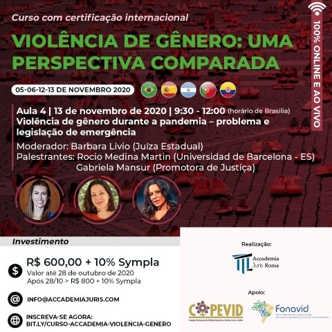 Associados da CONAMP possuem desconto exclusivo no curso “Violência de gênero: uma perspectiva comparada”