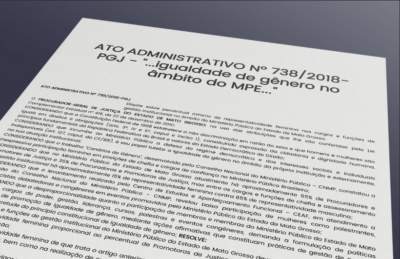 Ministério Público do Mato Grosso aprova percentual mínimo de representatividade feminina em cargos e funções de gestão