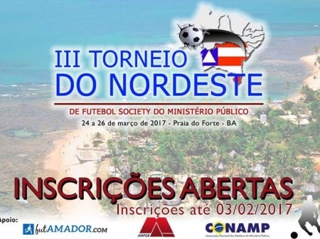 Abertas as inscrições para o III Torneio Nordeste de Futebol Society